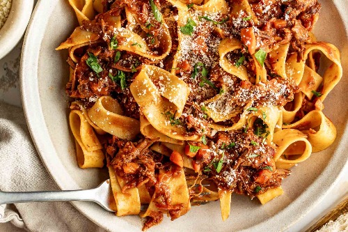 Rose Sauce with Smoked Shredded Beef